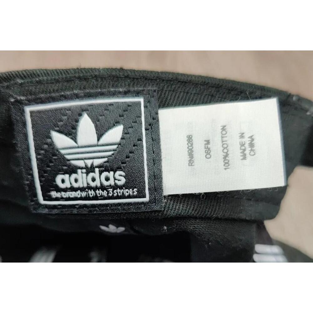 Adidas Black Strapback Hat Adjustable Cotton Base… - image 5